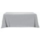 a cool gray flat poly / cotton 4- sided table cover - fits 8 standard table