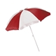 a red/white custom promotional 6 aluminum beach umbrella