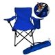 a royal blue beverage cooler folding chair