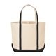 a natural/black medium sailing / tote bag 16.5 w x 11.5 h x 6 d