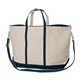 a natural/navy blue xl sailing / tote bag