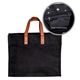 aerial view a black chadwick 24 oz canvas tote bag, image 1 of 2