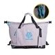 aerial view a gray/black the hudson overnight bag with adjustable strap, image 1 of 2