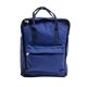 aerial view a navy blue compact mini backpack, image 1 of 2