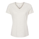 aerial view a oatmeal triblend bella + canvas - womens relaxed triblend v - neck tee, image 1 of 3