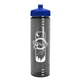 a royal blue lid & smoke bottle 24 oz slim fit water bottle with push - pull lid
