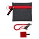 aerial view a red g line colorful cable wall charger set, image 1 of 2