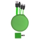 aerial view a green round cable wall set, image 1 of 2