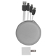 aerial view a silver round cable wall set, image 1 of 2