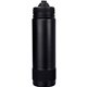 aerial view a black pop up 24 oz colorful banded bottle, image 1 of 2