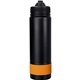 aerial view a orange pop up 24 oz colorful banded bottle, image 1 of 2