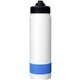 aerial view a blue colorful pop up 24 oz banded bottle, image 1 of 2