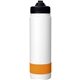 aerial view a orange colorful pop up 24 oz banded bottle, image 1 of 2