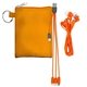 aerial view a orange tall stretchy cable buds set, image 1 of 2