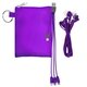 aerial view a purple tall stretchy cable buds set, image 1 of 2