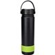 aerial view a green metal top 24 oz colorful banded bottle, image 1 of 2