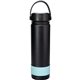 aerial view a mint metal top 24 oz colorful banded bottle, image 1 of 2