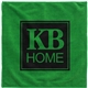 aerial view a green 12x12 microfiber terry towel - 300gsm, image 1 of 2