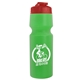 a red lid & translucent green bottle the venture bike bottles - 24 oz sport bottles with usa flip lid