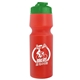 a green lid & translucent red bottle the venture bike bottles - 24 oz sport bottles with usa flip lid