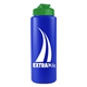 a green lid & royal blue bottle the sports quart usa flip lid - 32 oz sports bottle