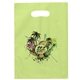 aerial view a lime aster(tm) recyclable reinforced handle plastic bag - 13 x 9, image 1 of 2
