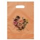 aerial view a tangerine aster(tm) recyclable reinforced handle plastic bag - 13 x 9, image 1 of 2