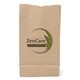 aerial view a brown kraft 6 sos dynamic color paper bag, image 1 of 3