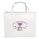 aerial view a white giant saver dynamic color non - woven custom tote bag, image 1 of 4