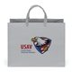 aerial view a silver london matte eurotote bag with dynamic color imprint, image 1 of 8