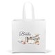 aerial view a white opal laminated non - woven tote bag, image 1 of 6