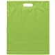 a lime dynamic color imprint die cut handle plastic bag 15x19x3