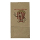 aerial view a brown kraft branded popcorn bag dynamic color, image 1 of 8