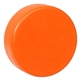 aerial view a orange hockey puck stress reliever, image 1 of 2