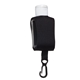 aerial view a black cozy clip 1 oz moisture bead hand sanitizer with protector, image 1 of 2