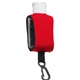 aerial view a red cozy clip 1 oz moisture bead hand sanitizer with protector, image 1 of 2