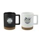 a group of bates 15oz ceramic mug w / cork base