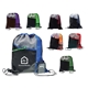 a group of polyester drawstring sportspack bag - 14 x 17.5