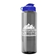 a smoke bottle & reflex blue lid the guzzler - 32 oz transparent bottle with flip lid
