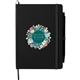 aerial view a black fsc(r) mix prime notebook with pen, image 1 of 2