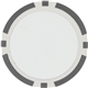 aerial view a grey (close to pms cool grey 9) poker chip ball marker, image 1 of 2