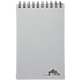 aerial view a silver 3-1/2 x 5 stone paper jotter, image 1 of 2
