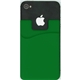 aerial view a green silicone phone wallet, image 1 of 2