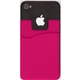 aerial view a pink silicone phone wallet, image 1 of 2
