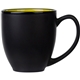 aerial view a yellow 14 oz kona joe ceramic mug, image 1 of 2