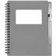aerial view a silver business card stone paper notebook, image 1 of 2