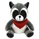 a gray with white and black 6 rocco racoon - bandana