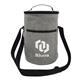 aerial view a gray gather round heathered cooler bag, image 1 of 2