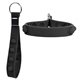 aerial view a black silicone bubble push pop stress relief keychain, image 1 of 2
