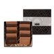 a black 12 piece cookie gift box with full color belly band